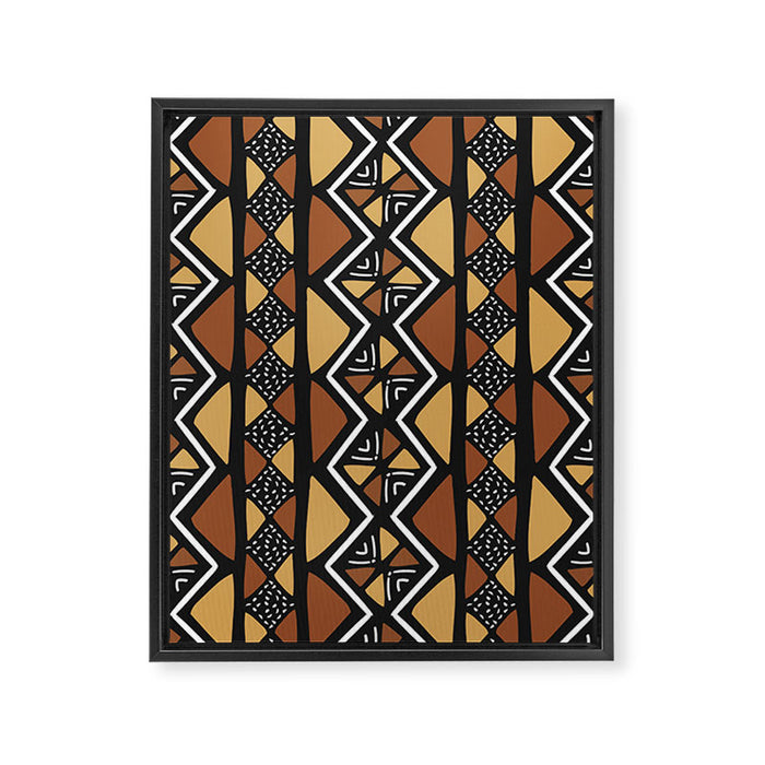 African mud cloth Mali Framed Canvas Print Gallery Image 1