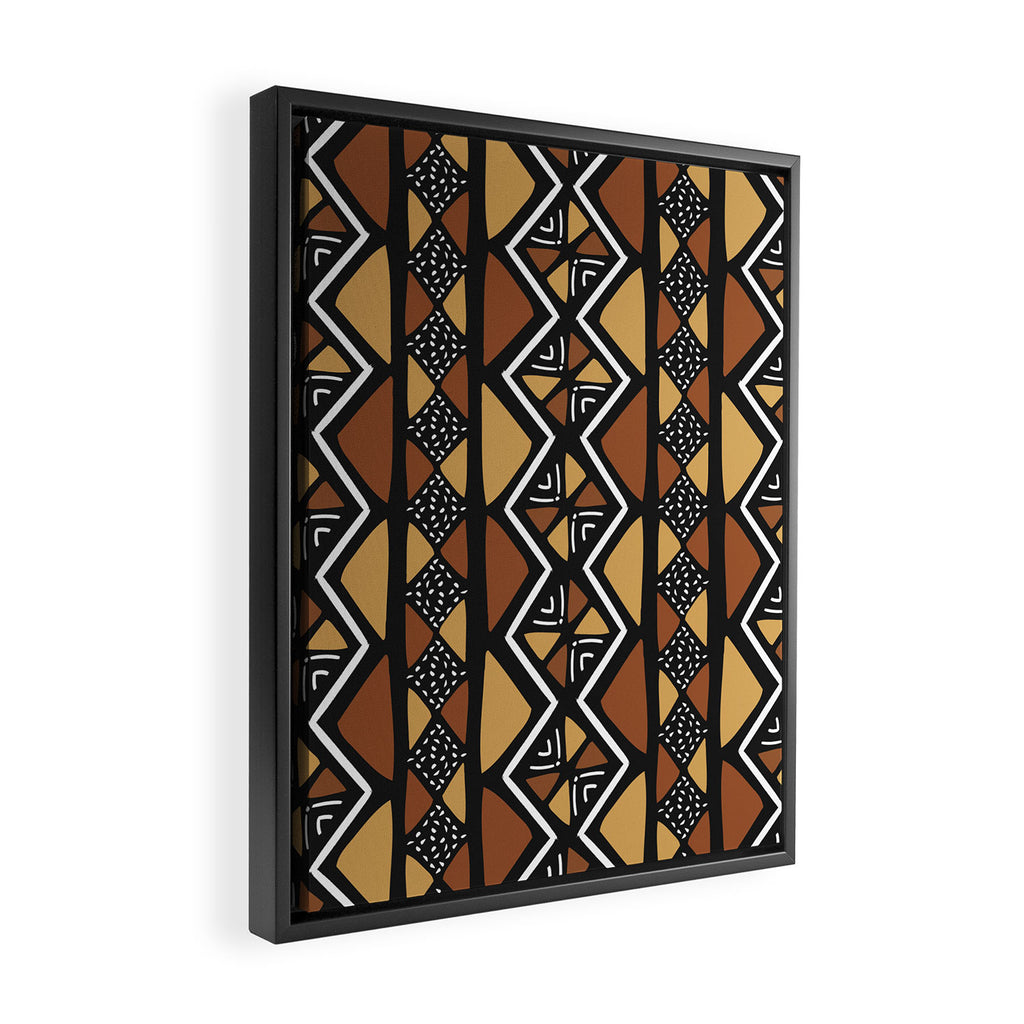 African mud cloth Mali Framed Canvas Print Gallery Image 2