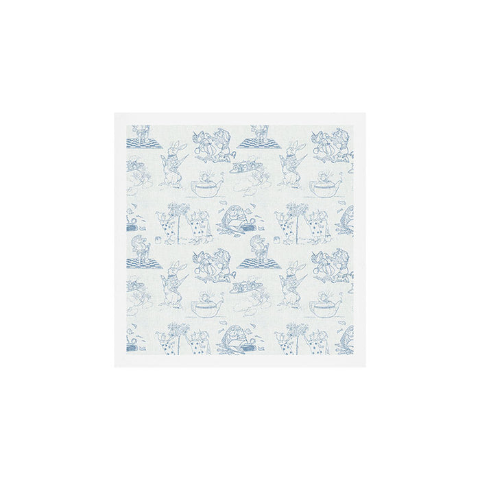 Alice in Wonderland Toile Blue Art Print Gallery Image 1