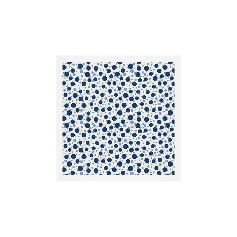 Blue Dots On White Art Print Gallery Image 1