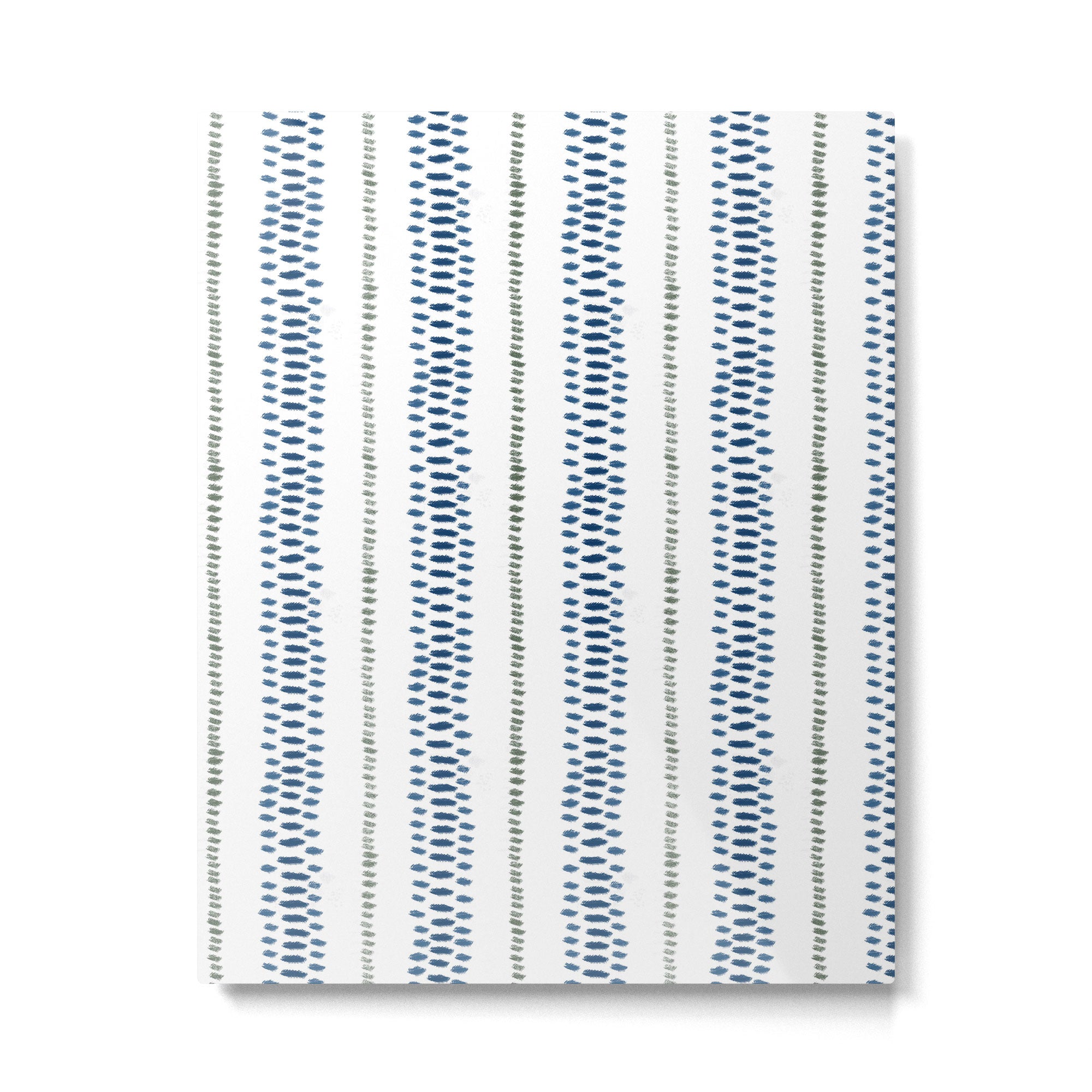 Navy Blue And Sage Green on White Metal Print Gallery Image 6