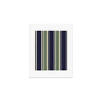 Navy blue and sage green stripes Art Print Gallery Image 1