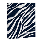 Navy blue zebra print Canvas Print Gallery Image 8