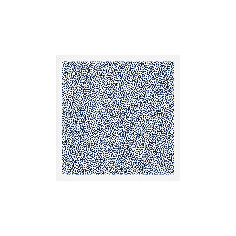 Navy Cheetah Print Art Print Gallery Image 1