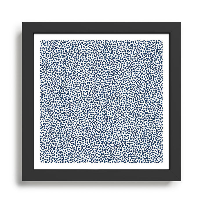 Navy Cheetah Print Framed Art Print Gallery Image 1