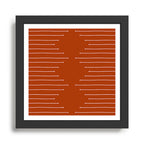 Terracotta geometric pattern Framed Art Print Gallery Image 1