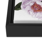 Purple Plum Pink Watercolor Peonies and Greenery Framed Canvas Print Gallery Image 3