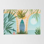 Welcome To The Hotel California Illustrated Landscape / Villa Series Rug Gallery Image 2