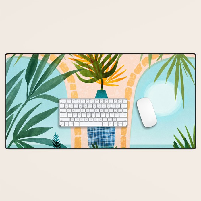 Welcome To The Hotel California Illustrated Landscape / Villa Series Desk Mat Gallery Image 1