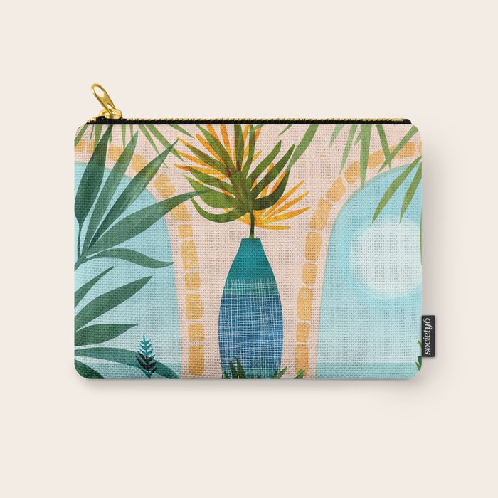Welcome To The Hotel California Illustrated Landscape / Villa Series Carry All Pouch Gallery Image 1