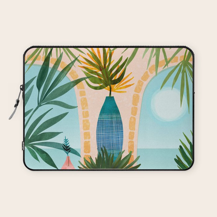 Welcome To The Hotel California Illustrated Landscape / Villa Series Laptop Sleeve Gallery Image 1
