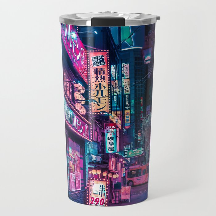 Magic of Cyberpunk Japan Travel Mug Gallery Image 1