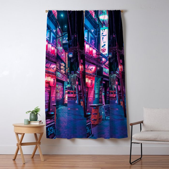 Magic of Cyberpunk Japan Window Curtain Gallery Image 5