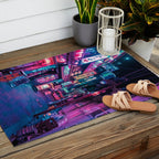 Magic of Cyberpunk Japan Outdoor Rug Gallery Image 2