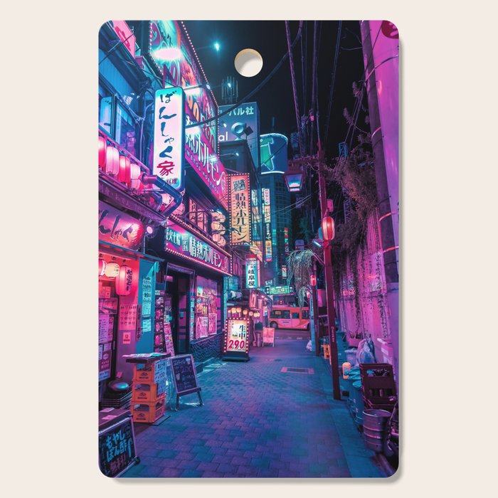 Magic of Cyberpunk Japan Cutting Board Gallery Image 1