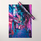 Magic of Cyberpunk Japan Wrapping Paper Gallery Image 1