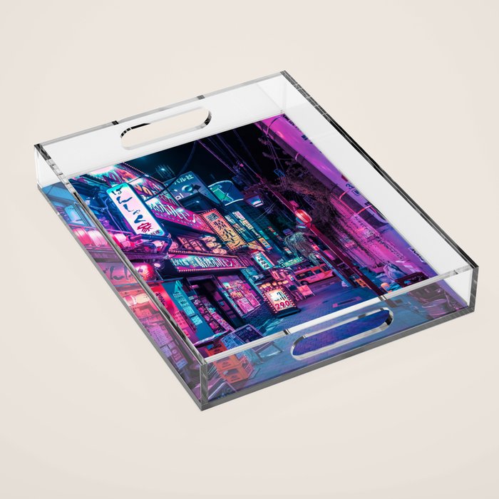 Magic of Cyberpunk Japan Acrylic Tray Gallery Image 1