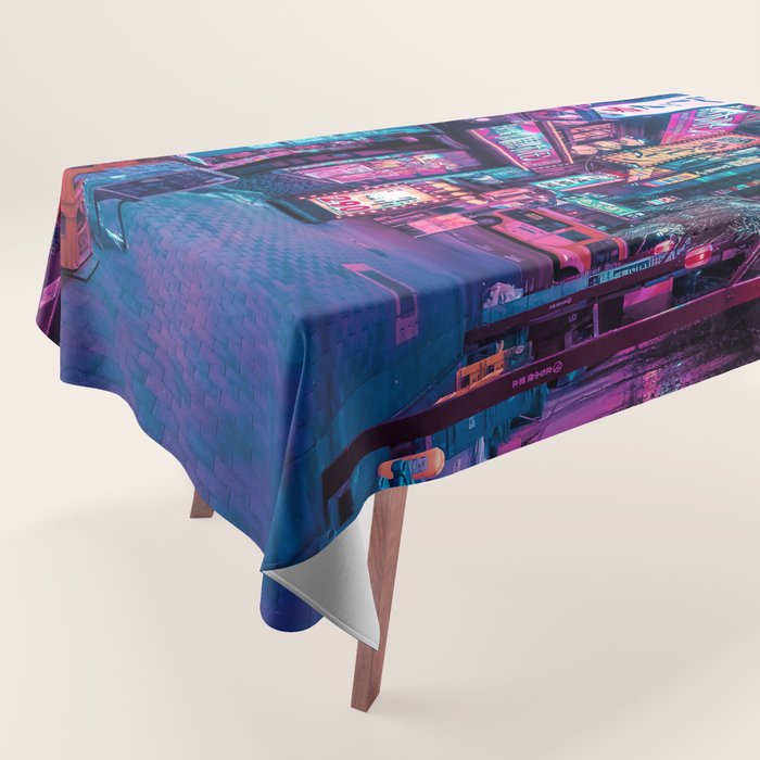 Magic of Cyberpunk Japan Tablecloth Gallery Image 1