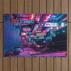Magic of Cyberpunk Japan Outdoor Rug Gallery Image 1