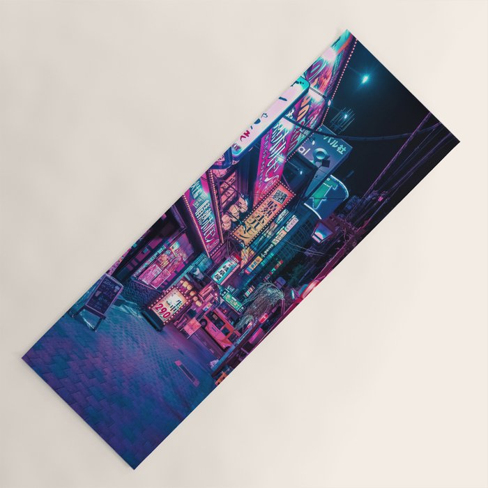 Magic of Cyberpunk Japan Yoga Mat Gallery Image 1