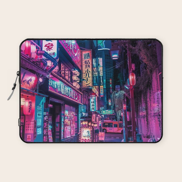 Magic of Cyberpunk Japan Laptop Sleeve Gallery Image 1