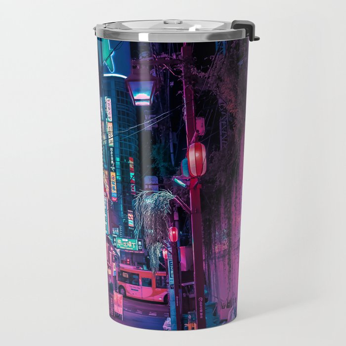 Magic of Cyberpunk Japan Travel Mug Gallery Image 2