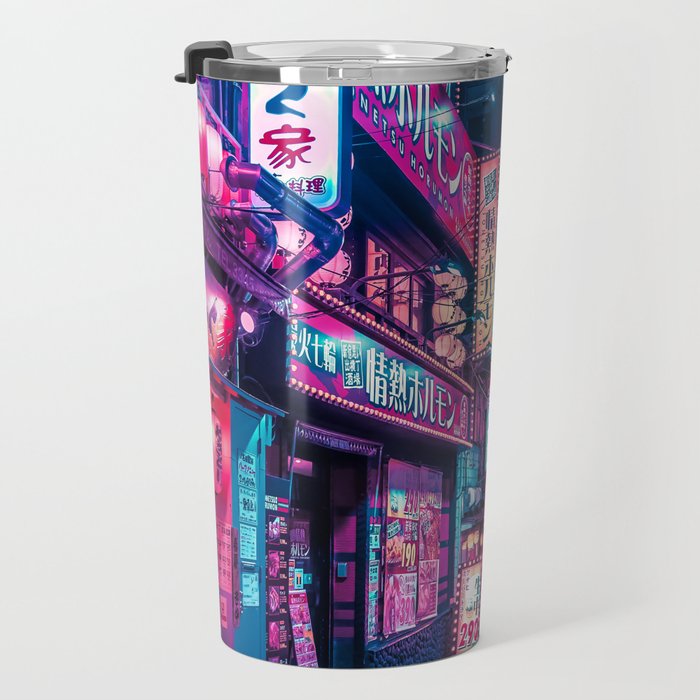 Magic of Cyberpunk Japan Travel Mug Gallery Image 3