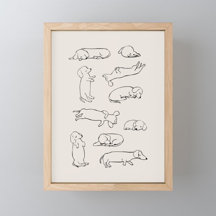 More Sleep Dachshund Mini Art Print Gallery Image 1
