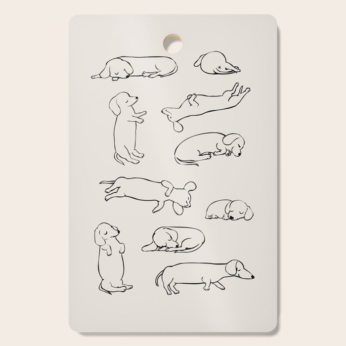 More Sleep Dachshund Cutting Board Gallery Image 1