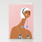 Cheetah Earrings Stationery Card Gallery Image 2