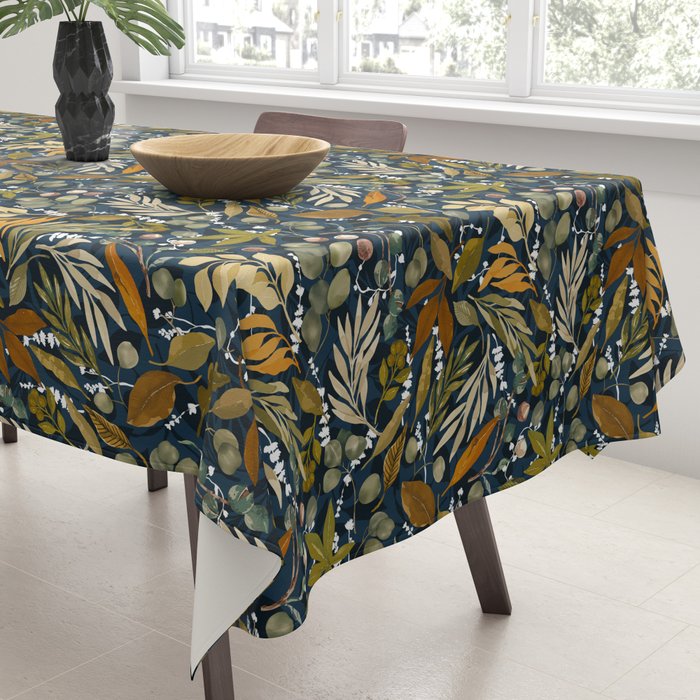 Fall leafy nature dark A Tablecloth Gallery Image 3