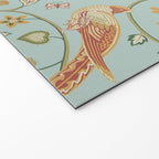 William Morris Newill Owl Art Blue Peppermint Russet Vintage Pattern Welcome Mat Gallery Image 2