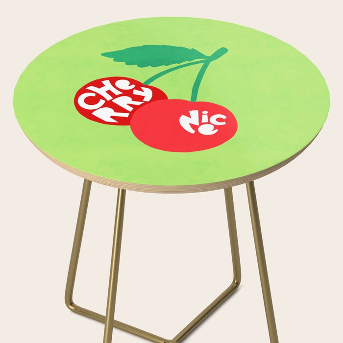 Big fruit Cherry duo with fun pun 'Cherry Nice'  Side Table Gallery Image 2