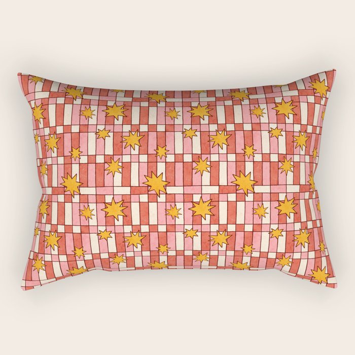 Retro Starry Plaid Rectangular Pillow Gallery Image 2