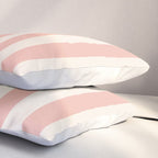 Broad Stripe - dusty pink and alabaster Pillow Sham Gallery Image 3
