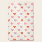 Happy love heart face doodle pattern Cutting Board Gallery Image 1
