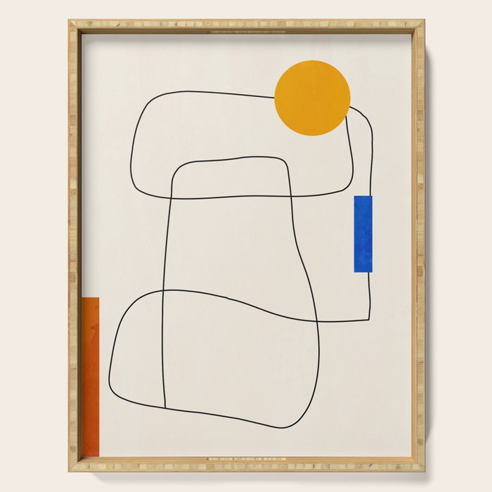 Minimal Geometric Shapes 67 Serving Tray Gallery Image 1