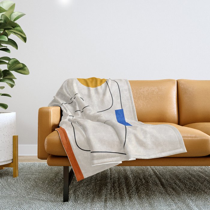 Minimal Geometric Shapes 67 Throw Blanket Gallery Image 1