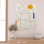 Minimal Geometric Shapes 67 Wall Tapestry Gallery Image 2