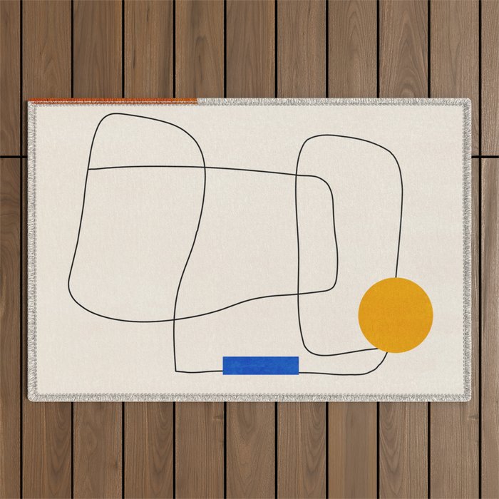 Minimal Geometric Shapes 67 Outdoor Rug Gallery Image 1