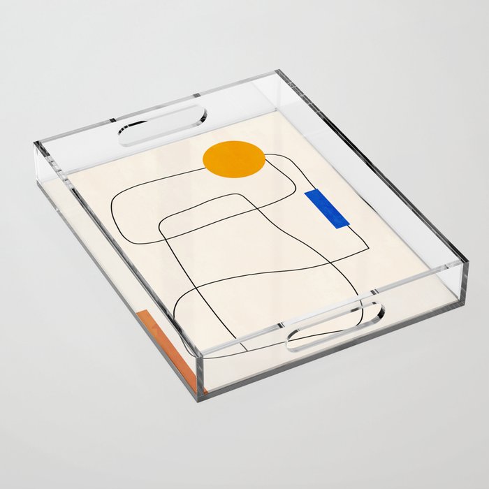 Minimal Geometric Shapes 67 Acrylic Tray Gallery Image 1