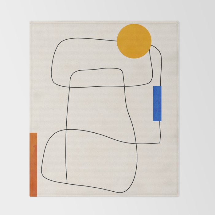 Minimal Geometric Shapes 67 Throw Blanket Gallery Image 2