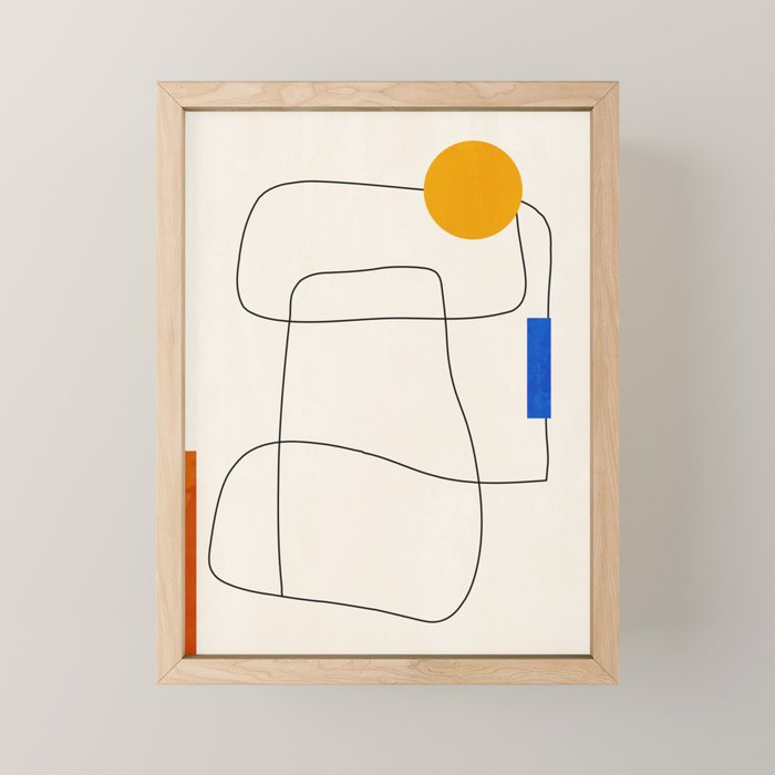 Minimal Geometric Shapes 67 Mini Art Print Gallery Image 1