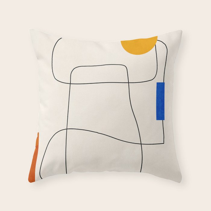 Minimal Geometric Shapes 67 Throw Pillow Gallery Image 1