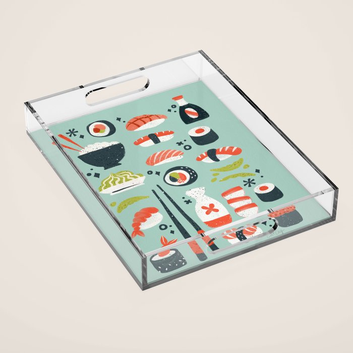 Sushi Dreams - Mint Acrylic Tray Gallery Image 1