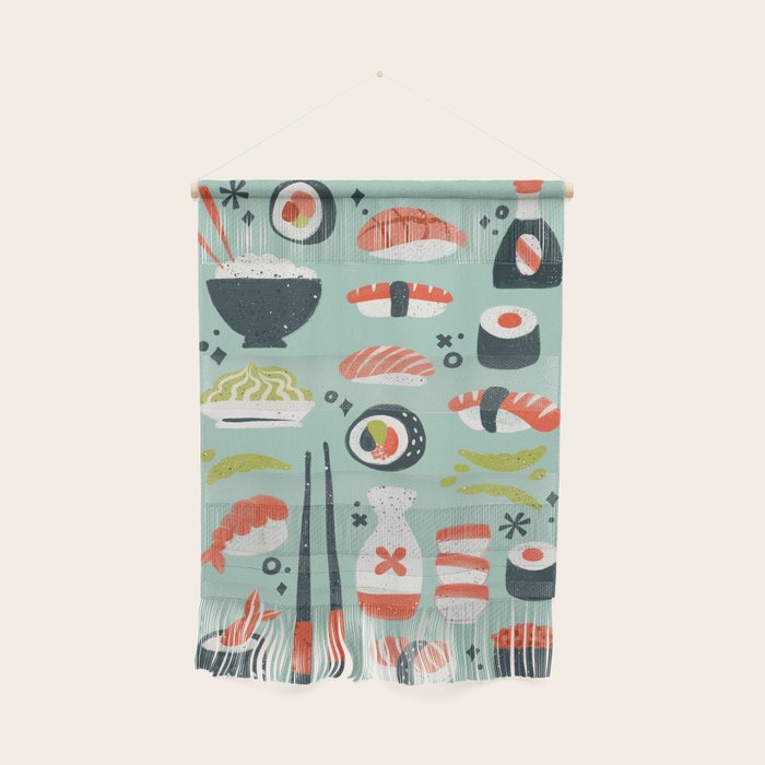 Sushi Dreams - Mint Wall Hanging Gallery Image 1