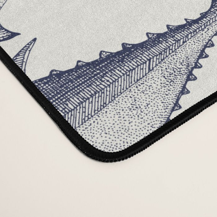 Atlantic fish blue Desk Mat Gallery Image 4