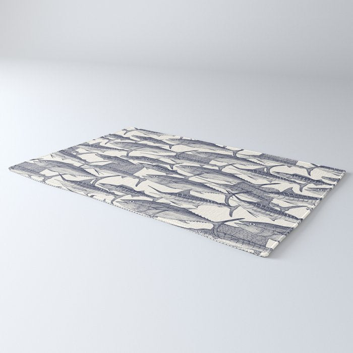 Atlantic fish blue Rug Gallery Image 3