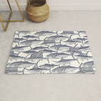 Atlantic fish blue Rug Gallery Image 1