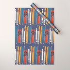 Retro Colorful Skis Wrapping Paper Gallery Image 1